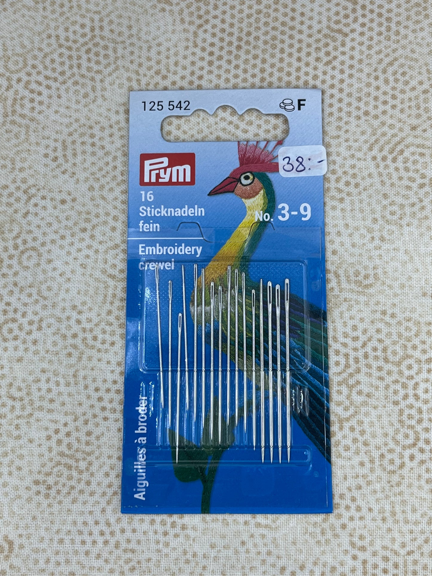 Broderinål Nr 3-9