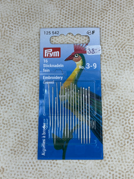 Broderinål Nr 3-9