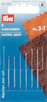Lädernålar 6 st Nr 3-7