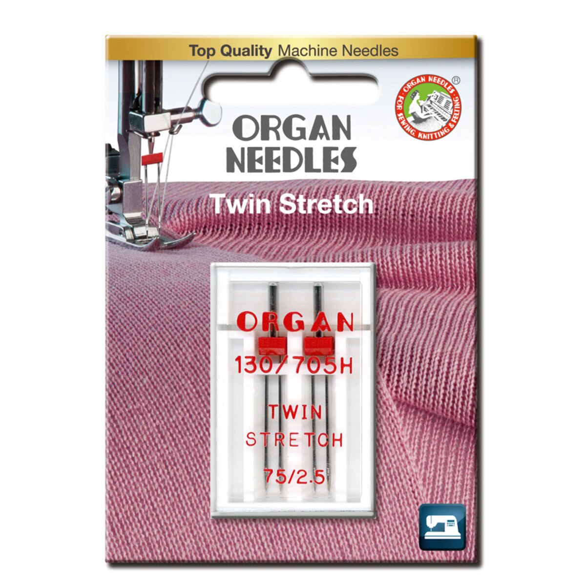 Organ Needles Twin Stretch 75/2,5mm