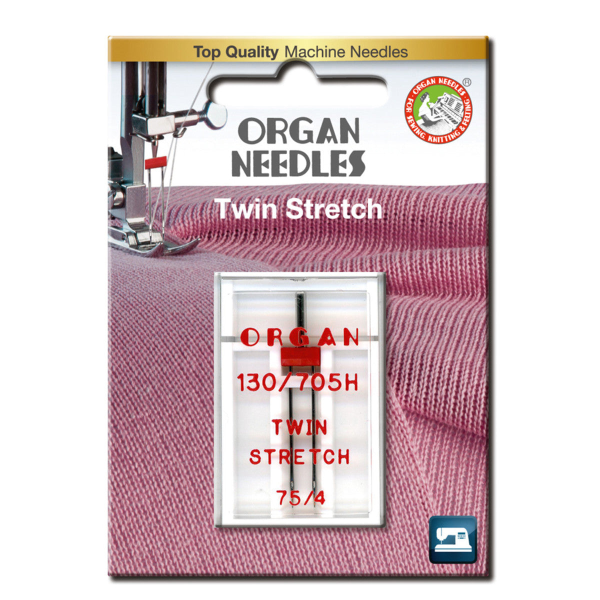 Organ Needles Twin Stretch 75/4mm