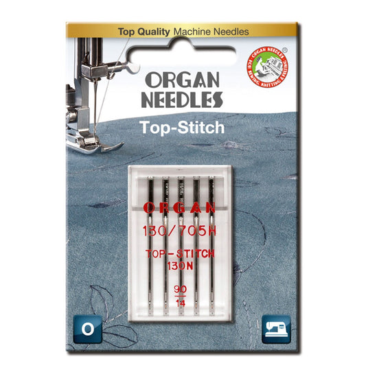 Organ Needles Top-Stitch 90 (O)