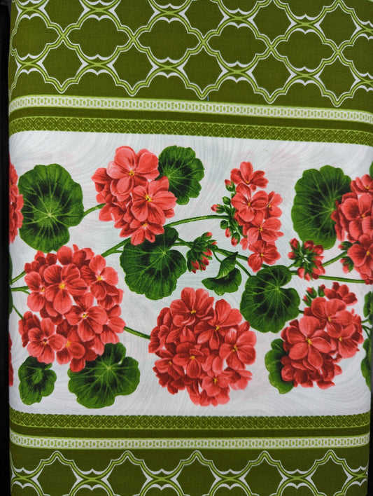 Bettys Geranium Stripe Green