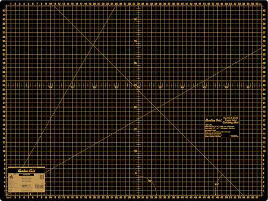 Hemline Gold Skärmatta Svart 58 x 43 cm