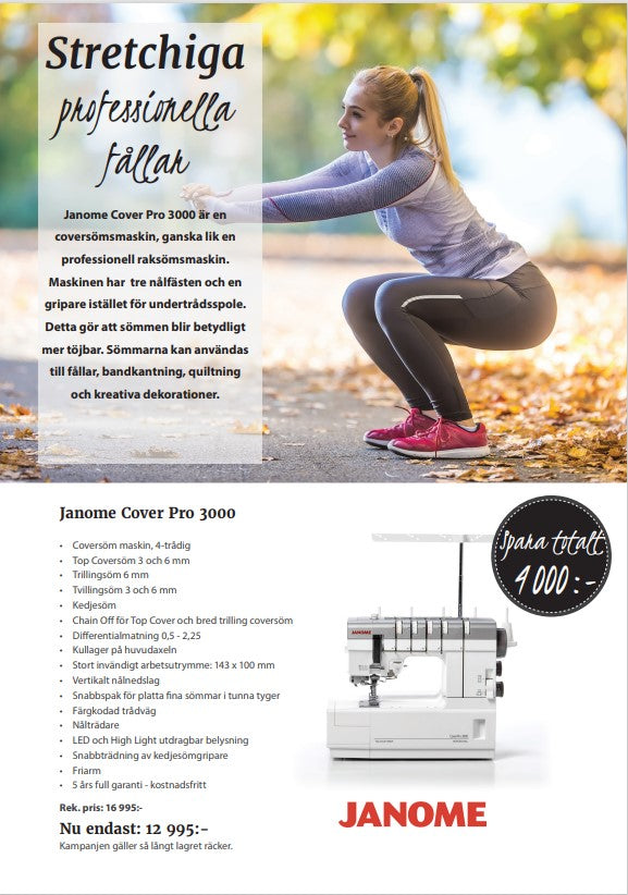 Janome CoverPro 3000P coverstitch symaskin