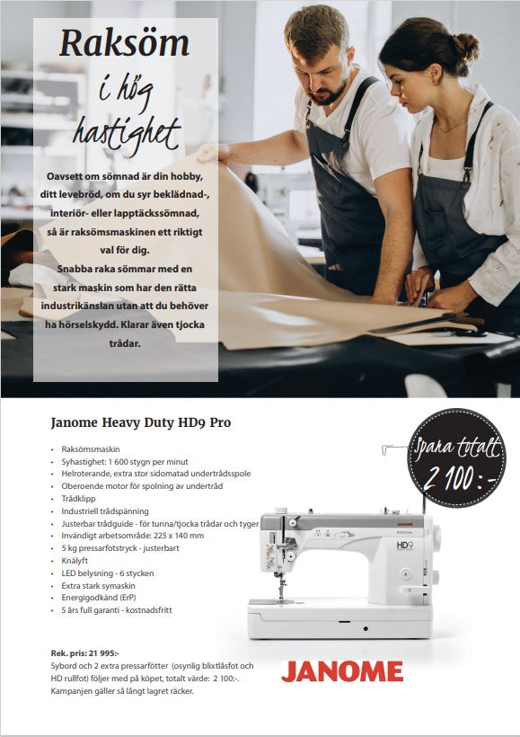 Janome HD9 Professional heavy duty symaskin
