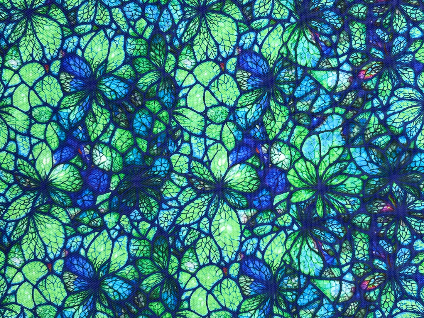 Stained Glass Petals Grön