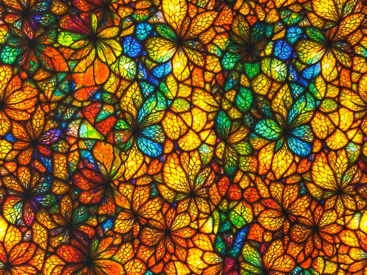 Stained Glass Petals Orange