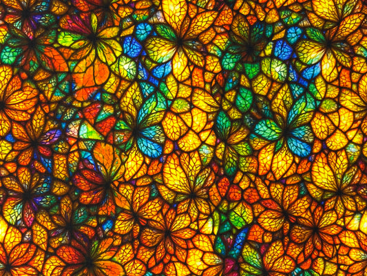 Stained Glass Petals Orange