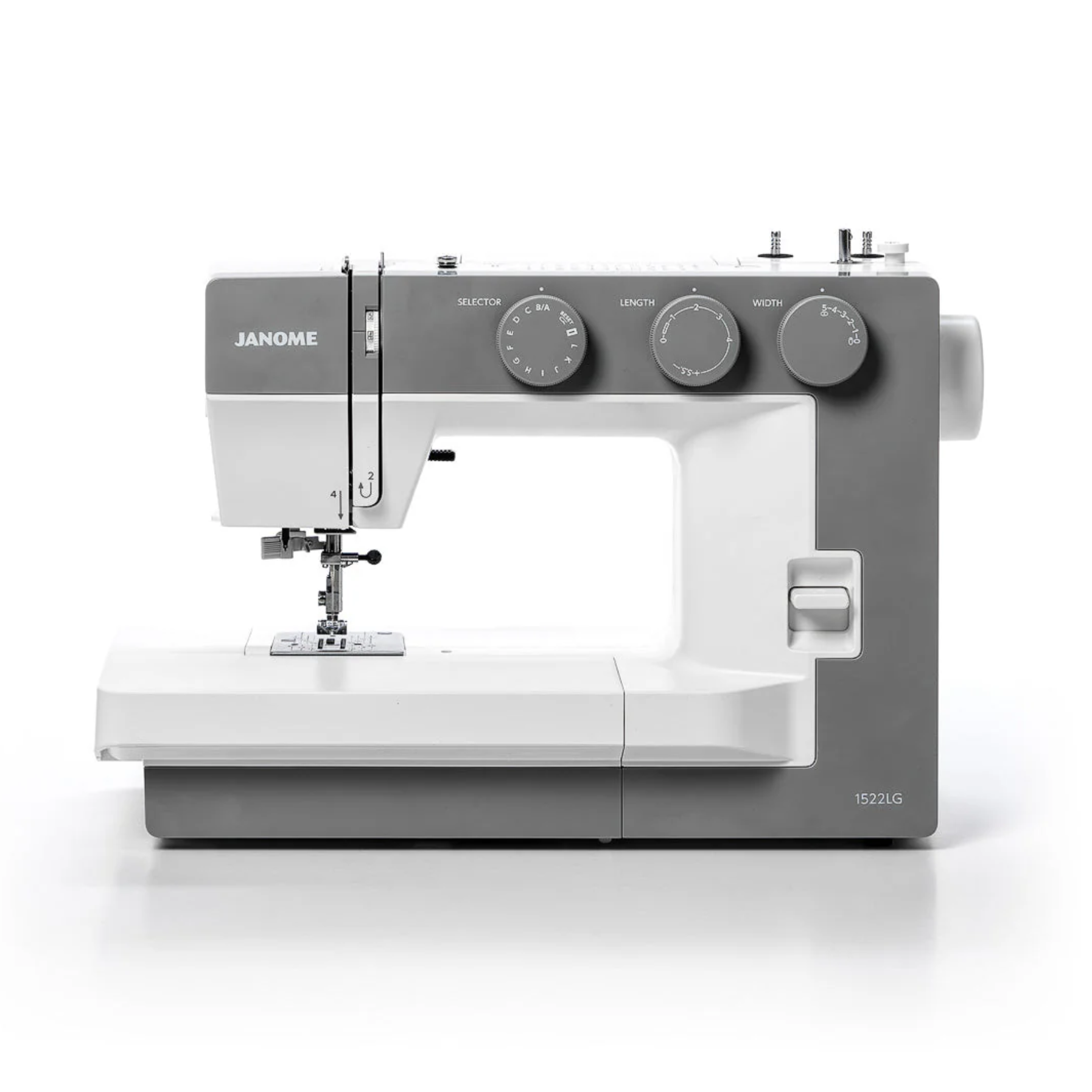 Janome 1522 Ljusgrå enkel symaskin för nybörjare