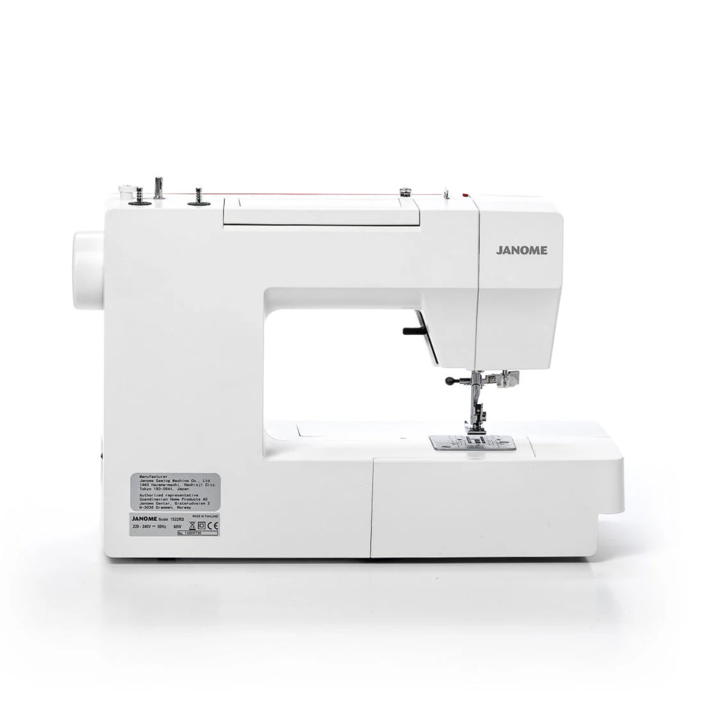 Janome 1522 Röd symaskin för nybörjare och hushåll